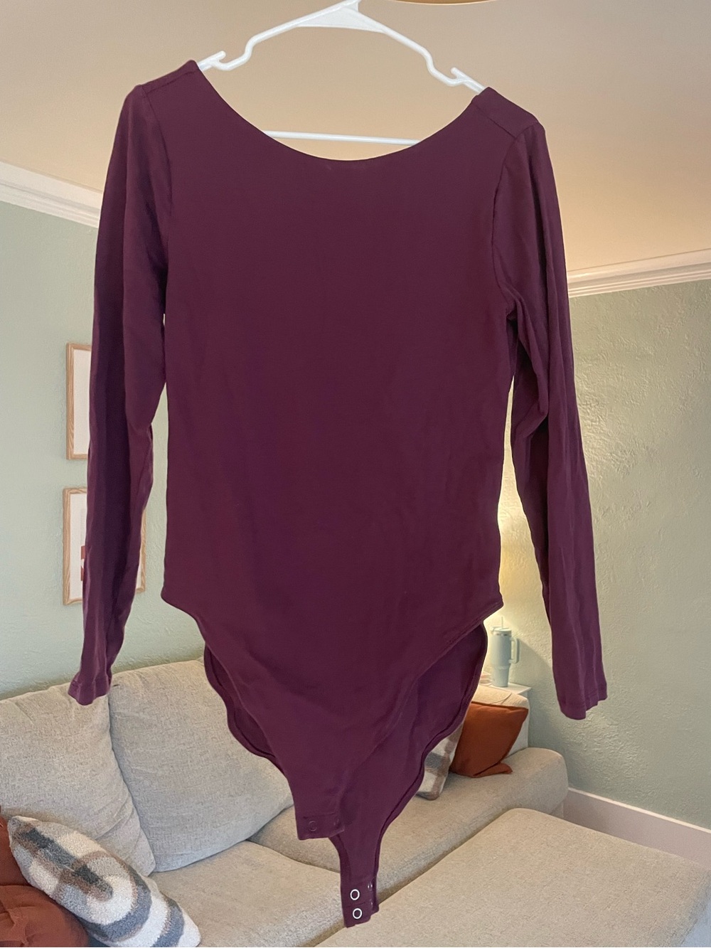 Old Navy Long Sleeve Plum Bodysuit
